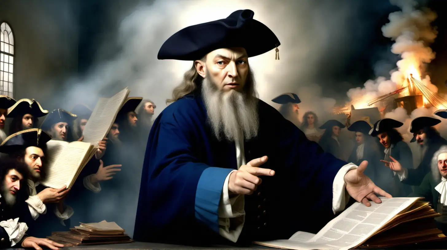 Nostradamus Predicting the French Revolution Visionary Prophecy Art