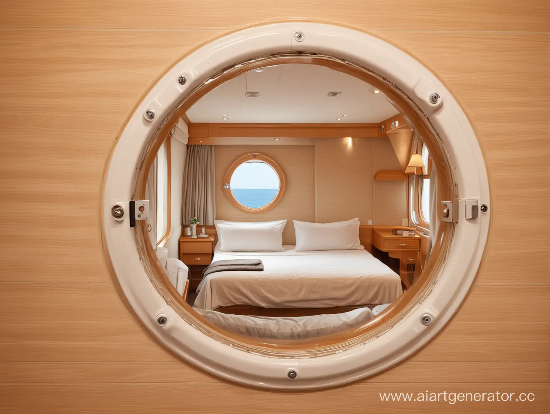 Cruise-Ship-Cabin-Interior-with-Porthole-View