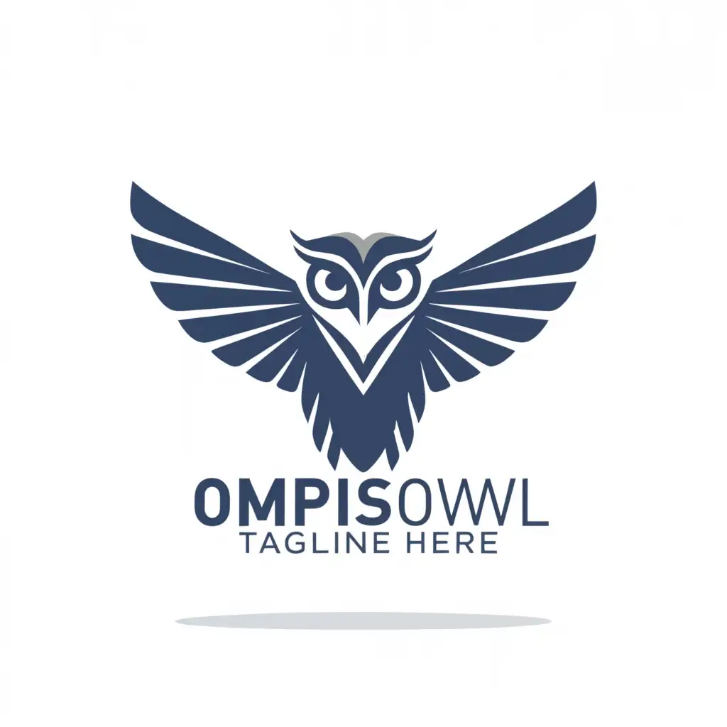 a logo design,with the text 'OmicsOwl', main symbol:Owl Genes wings,Moderate, be used in Education industry, clear background