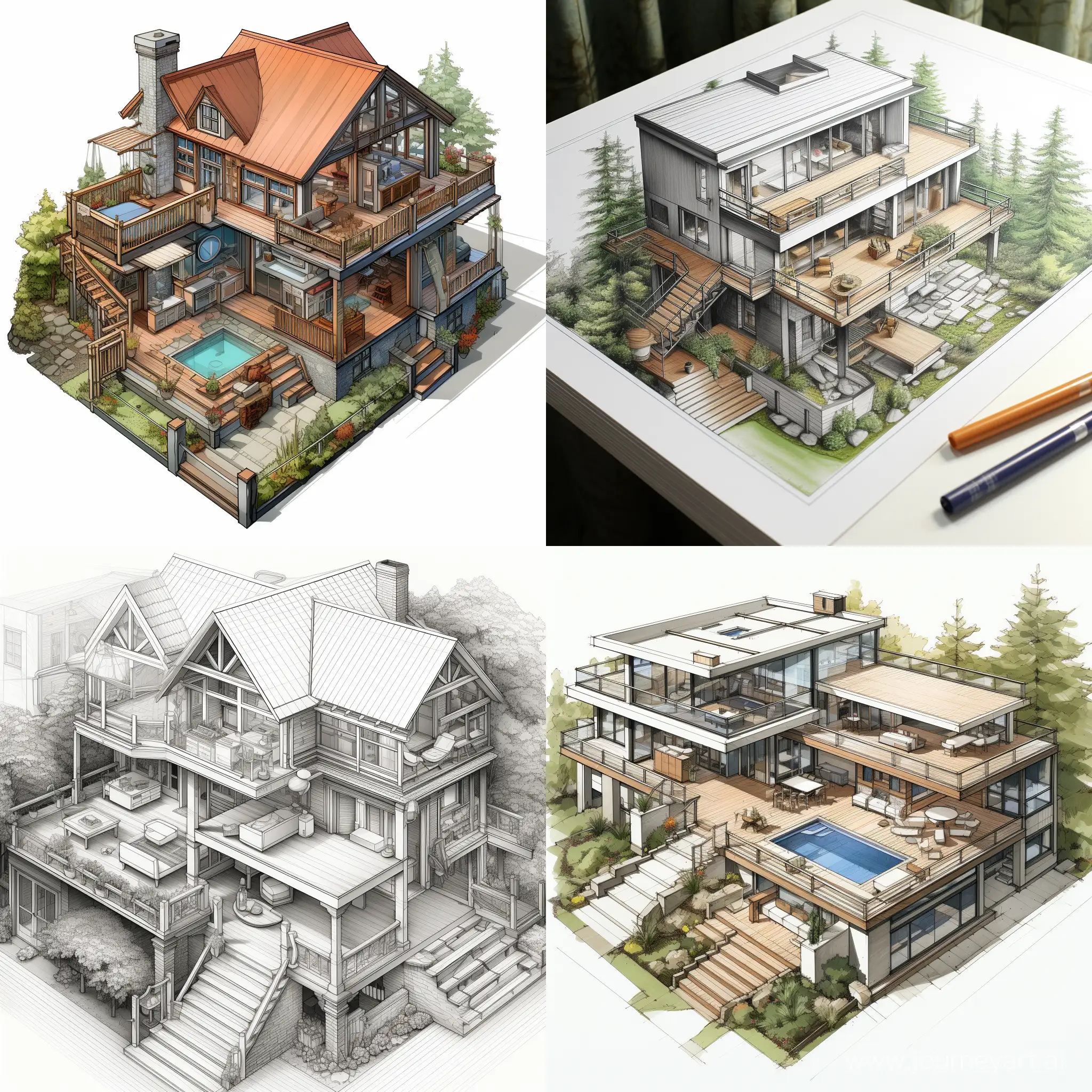 Isometric-Modern-Cottage-Drawing-with-Micro-Detailing