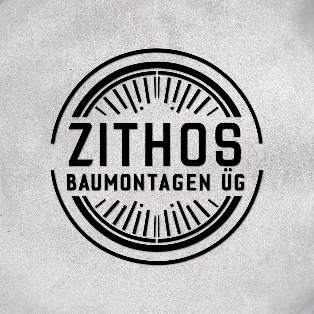 logo, some detailed abstract round logo, with the text "Zithos Baumontagen UG", typography, be used in Construction industry