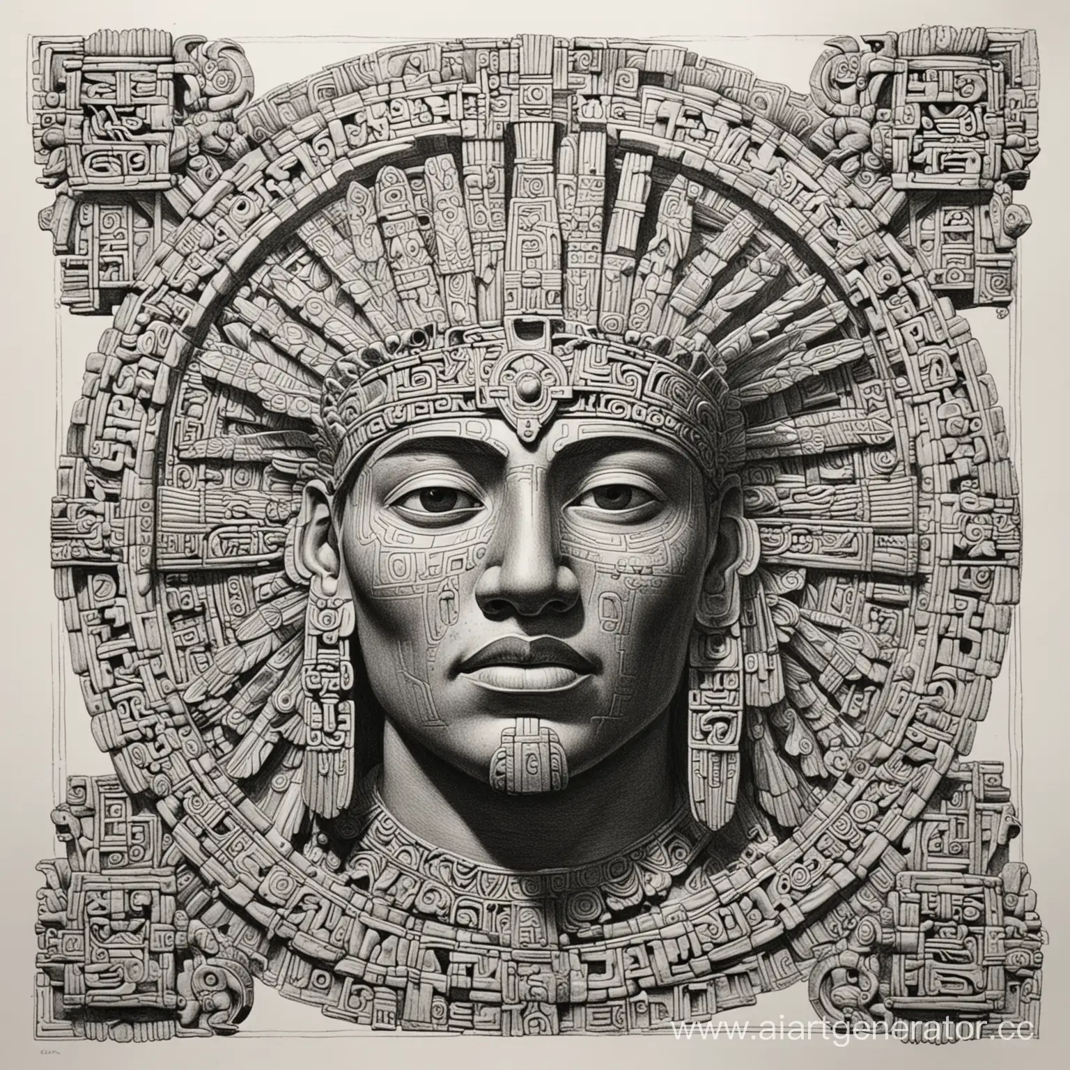 Рисунок, который изображают ацтеки