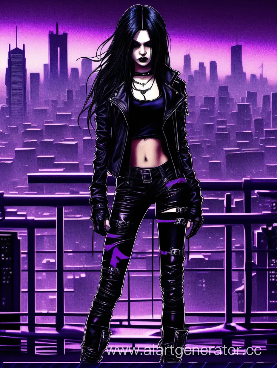 Gothic-Style-Girl-in-Cyberpunk-City