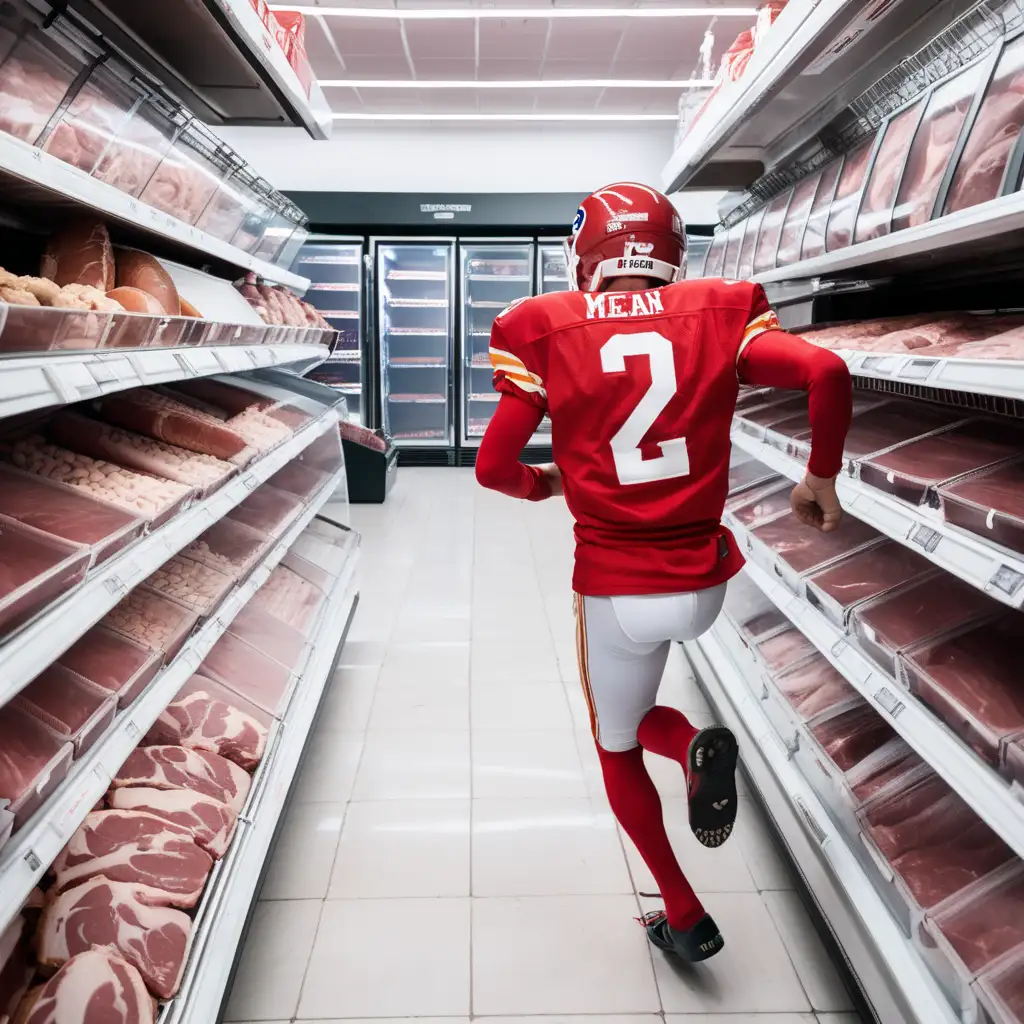 Man Running to Meat Freezer for Super Bowl Prep