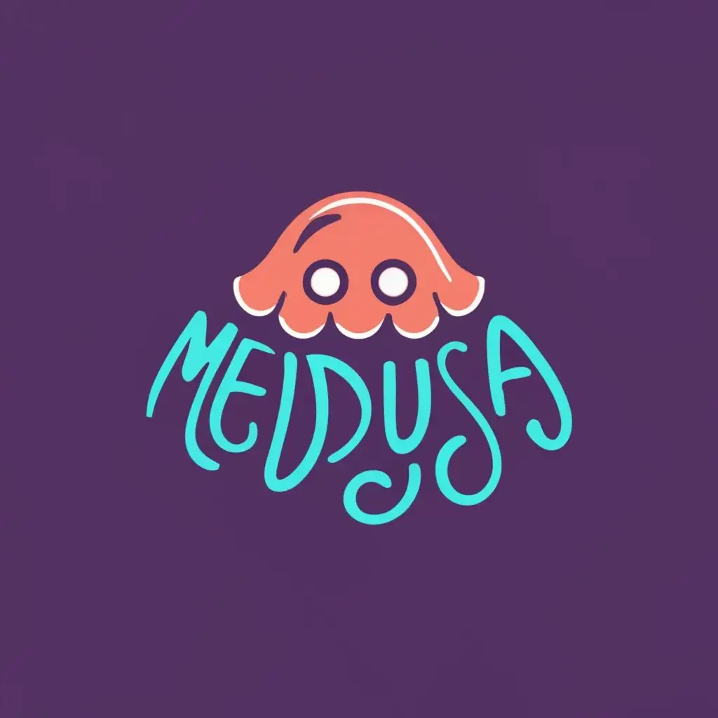 LOGO-Design-For-Medusa-Elegant-JellyfishInspired-Typography-for-Animals-Pets-Industry