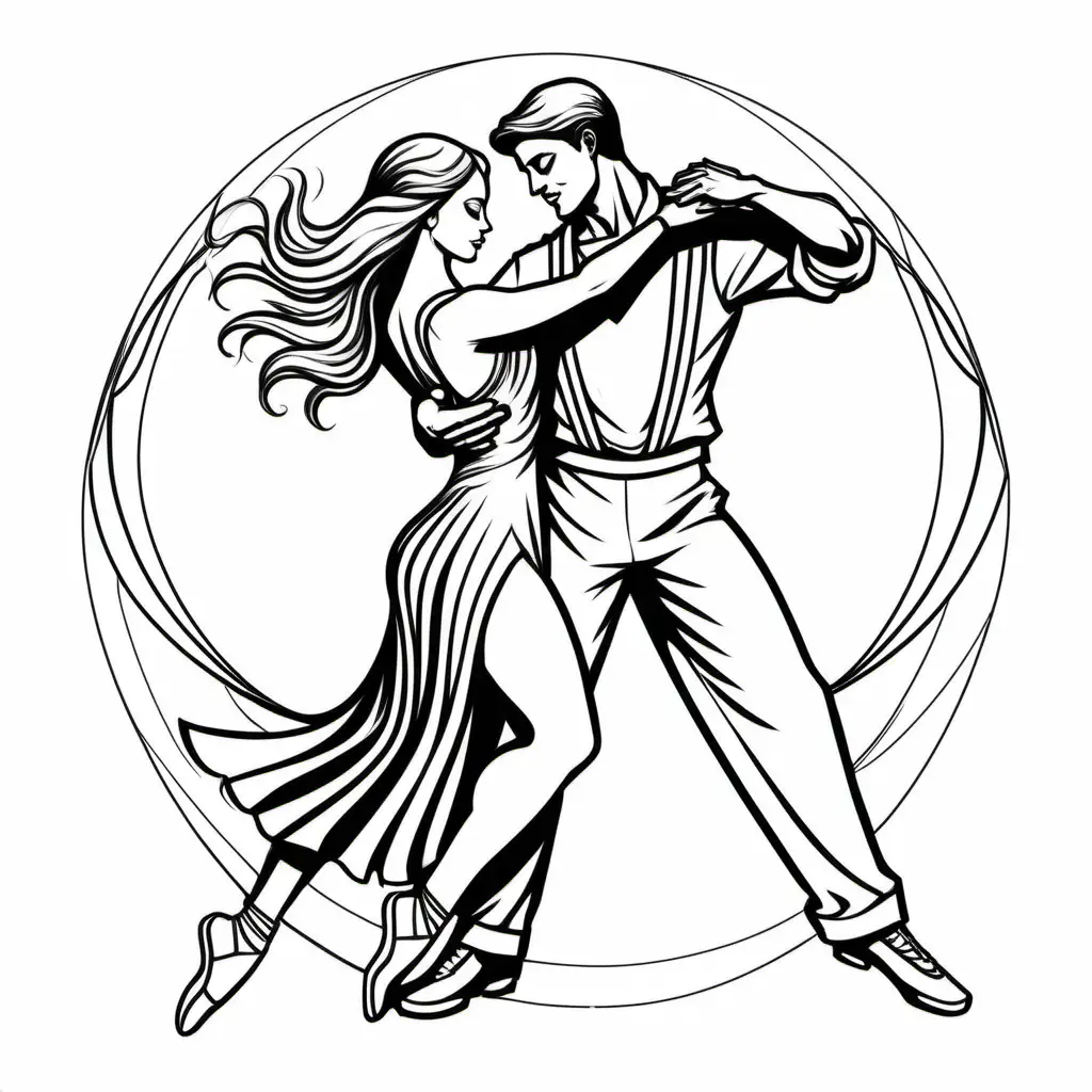 Soulful-Dance-Male-and-Female-Dancers-Embracing-in-Love-Coloring-Page