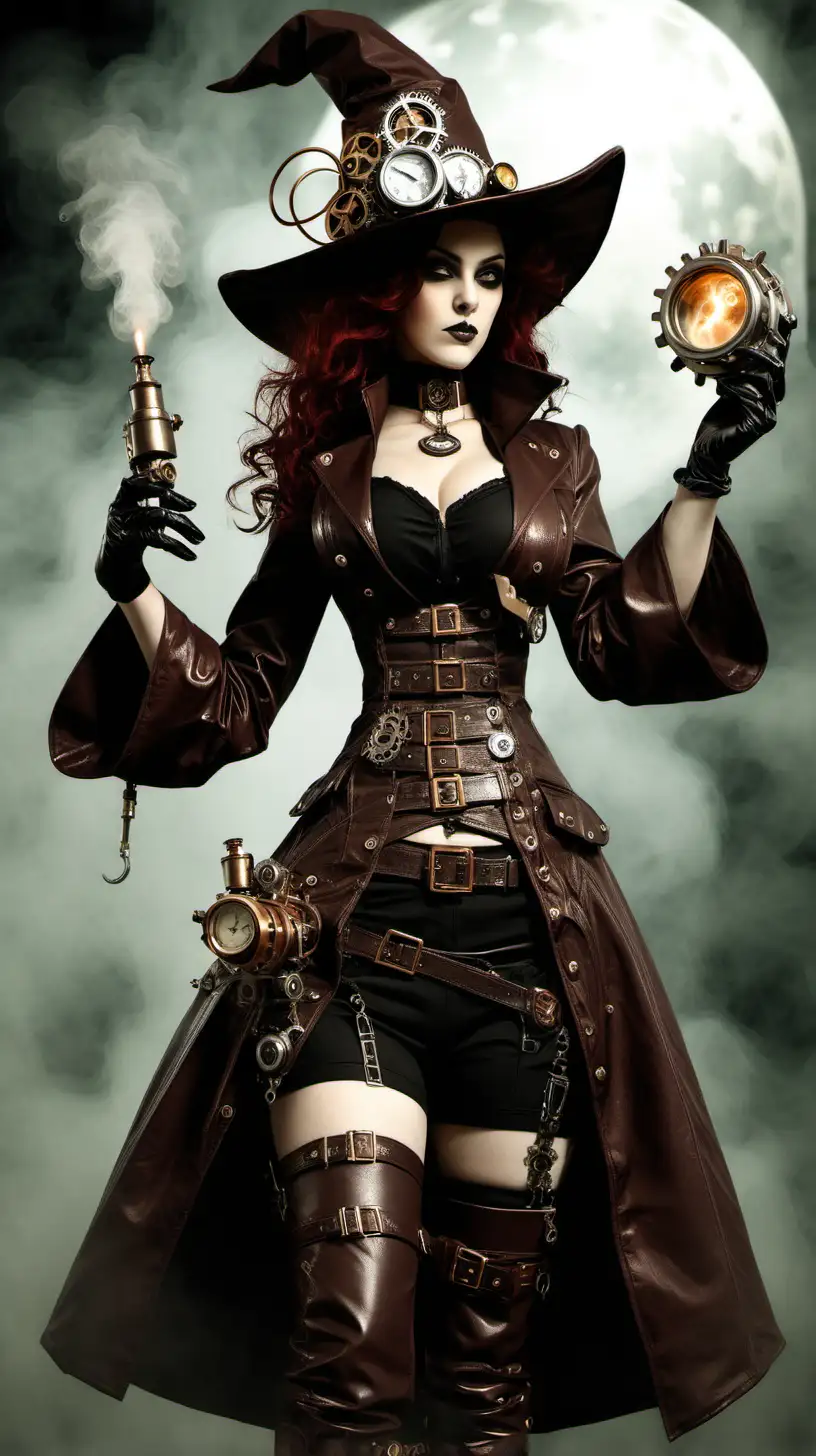 Steampunk Alchemist Witch A Fusion of Magic and Technology in Female Imagery