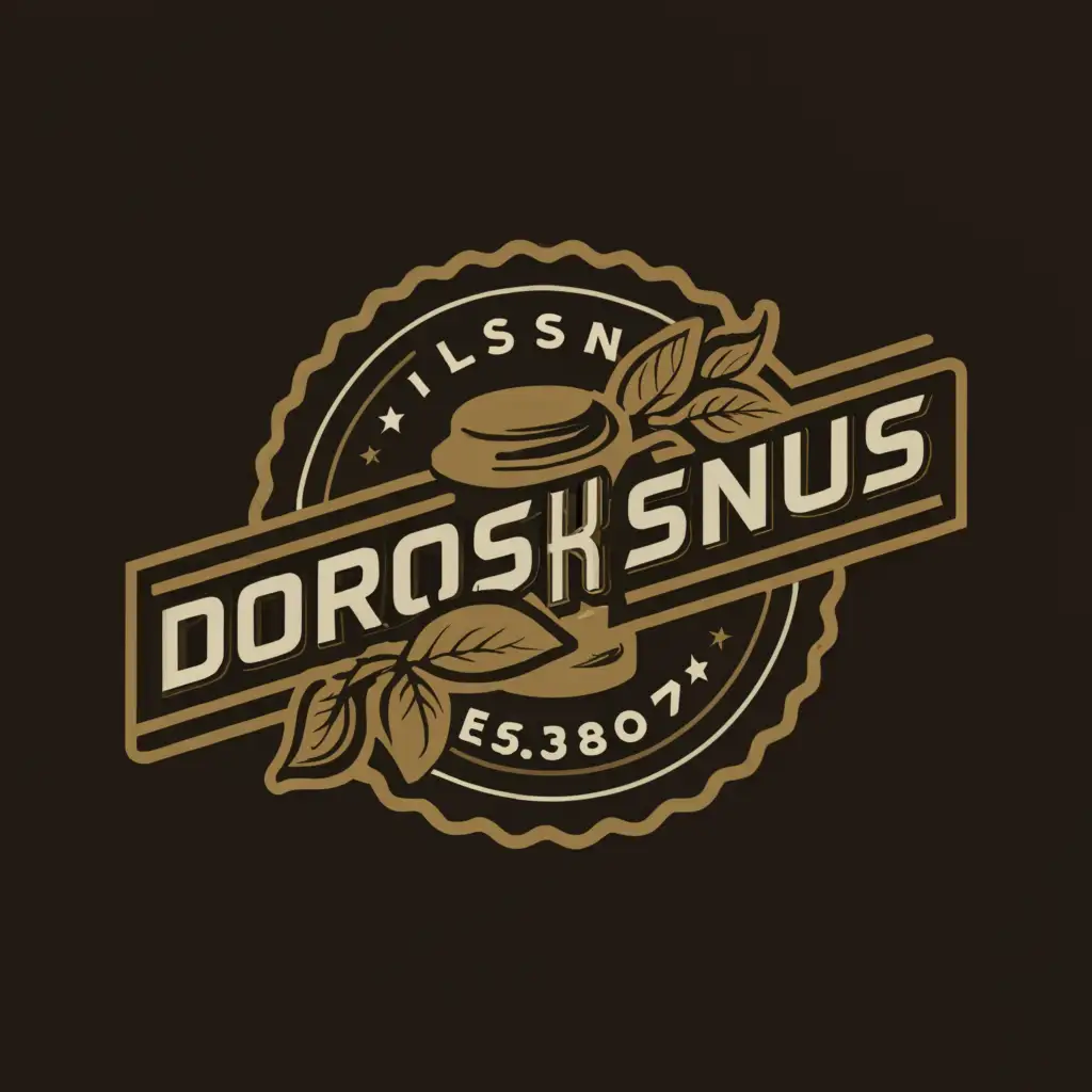 a logo design,with the text "DOROSH-SNUS", main symbol:snus,Moderate,clear background