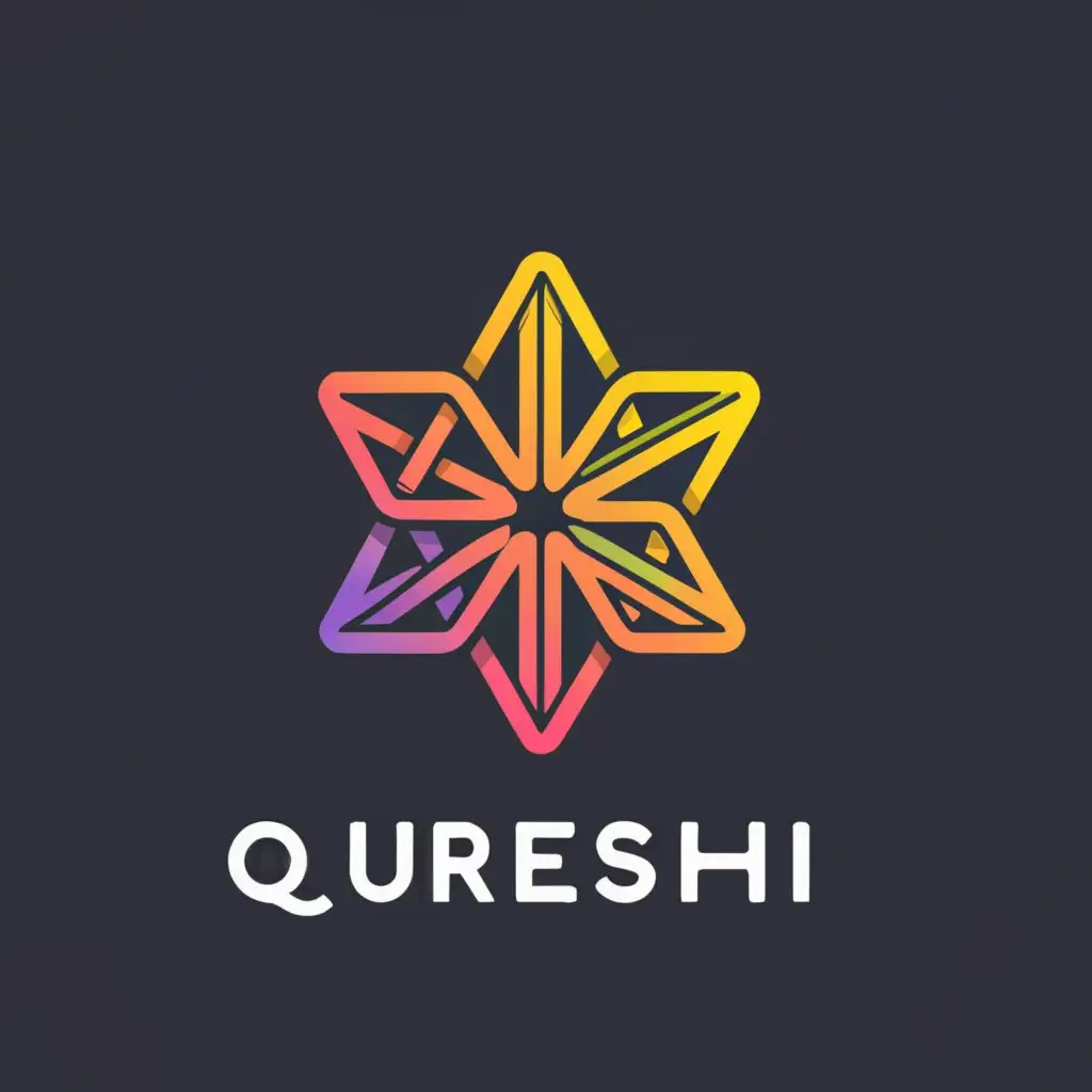 a logo design,with the text "Qureshi", main symbol:STAR,complex,be used in Internet industry,clear background