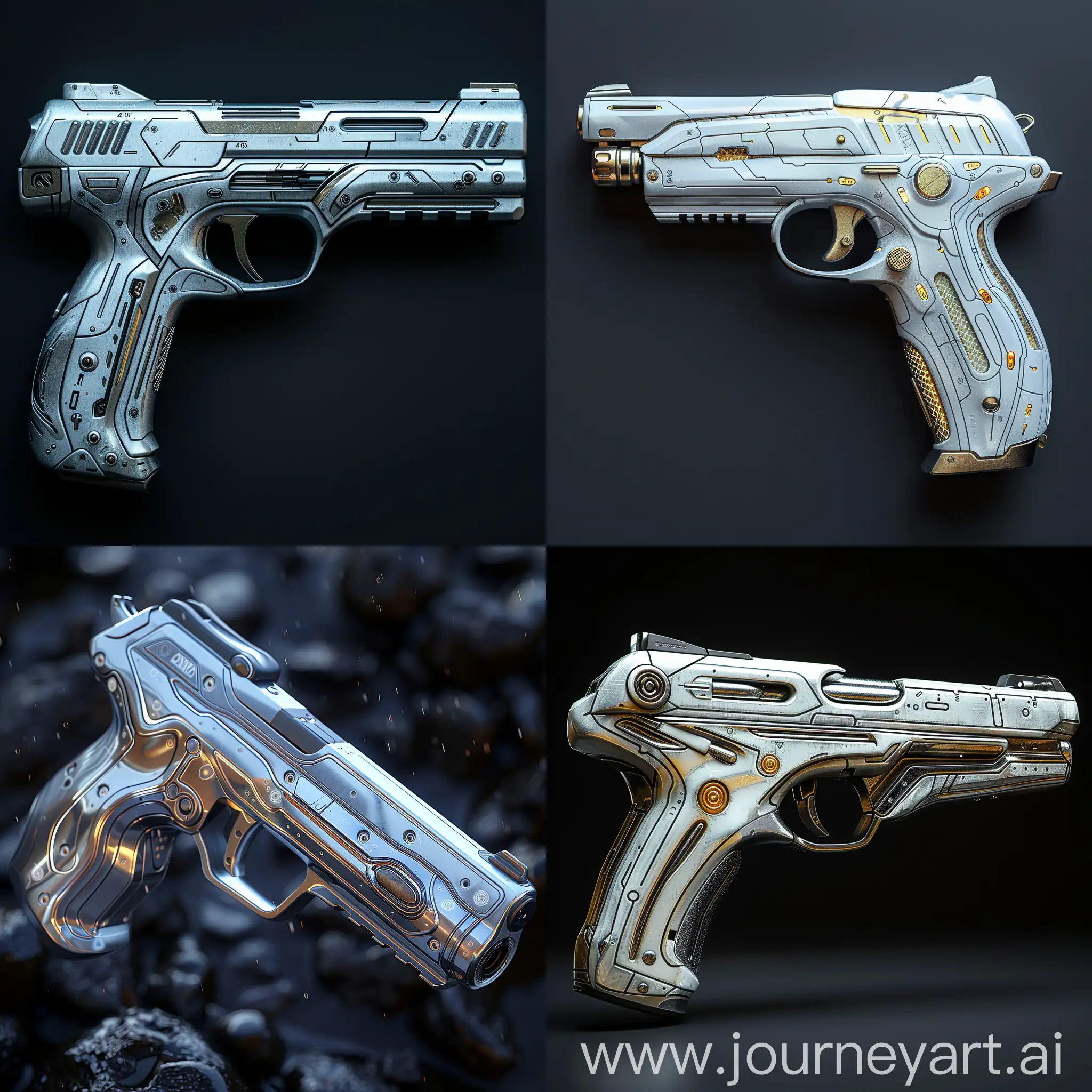 Futuristic-Stainless-Steel-Pistol-with-Graphene-Smart-Materials-High-Tech-Weapon-for-Octane-Render