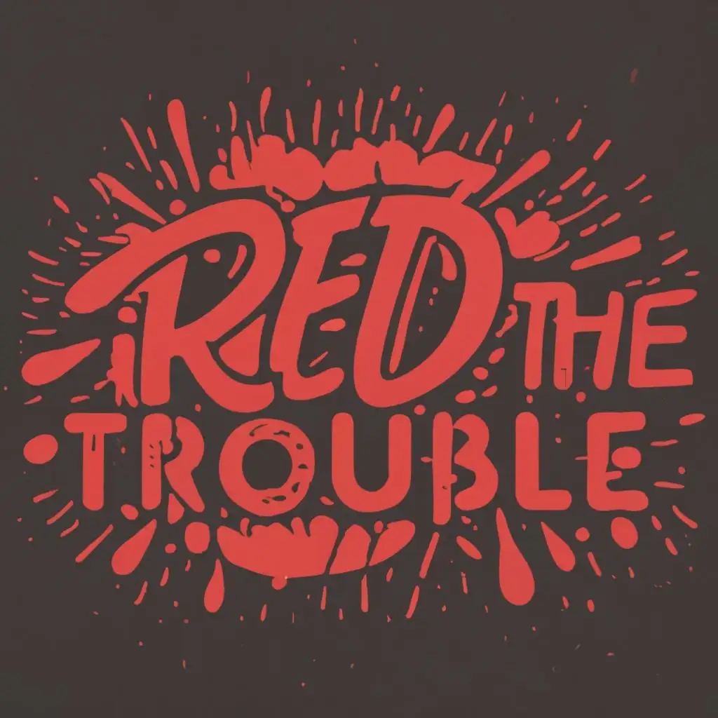 LOGO-Design-For-Red-The-Trouble-Modern-Red-Splatter-Logo-with-Minimal-Typography