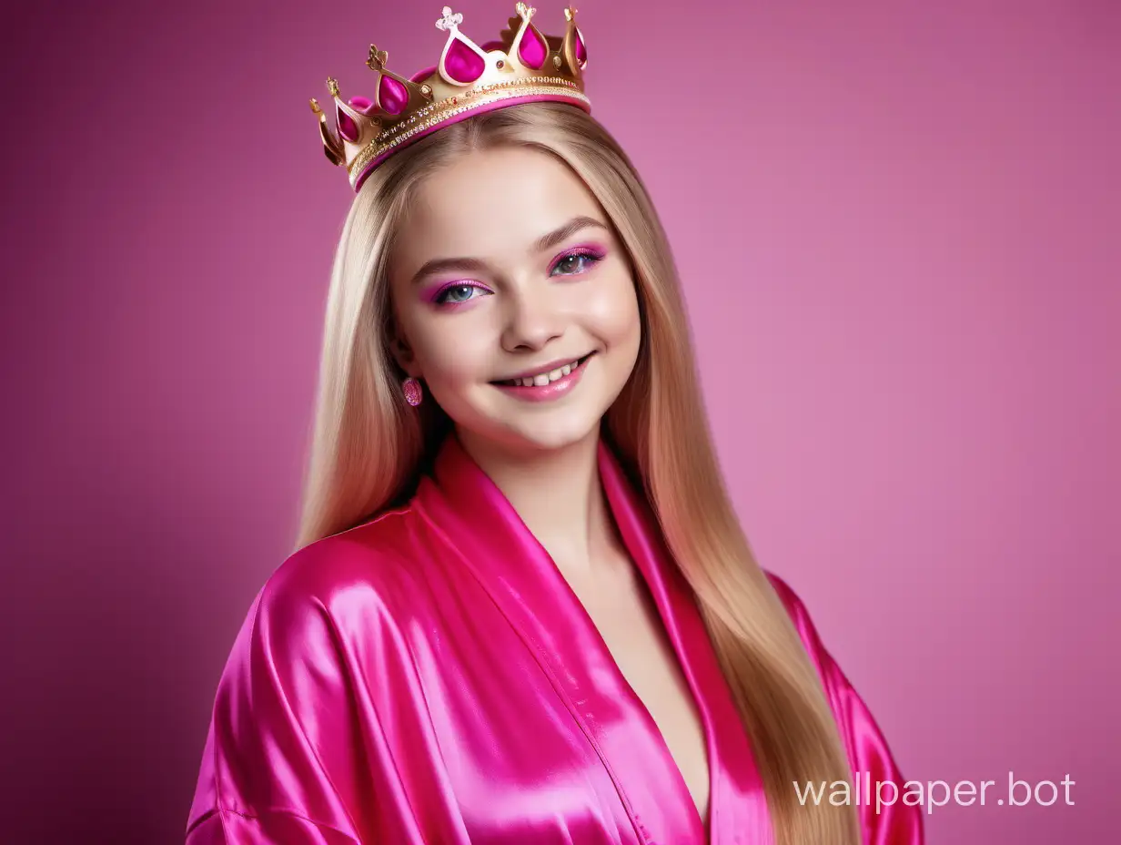 Graceful-Queen-Yulia-Lipnitskaya-Radiant-Beauty-in-Pink-Fuchsia-Silk