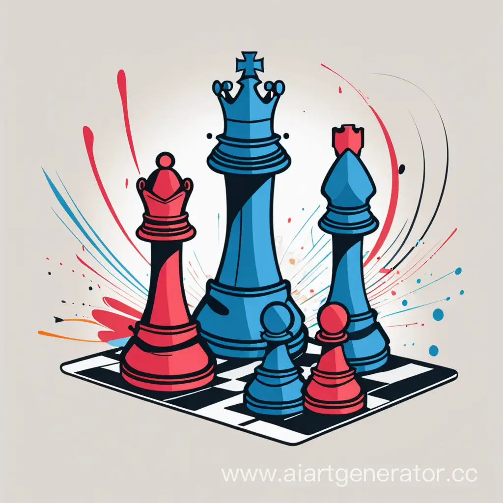 Abstract Chess Challenge vector t-shirt design "Master the Board"