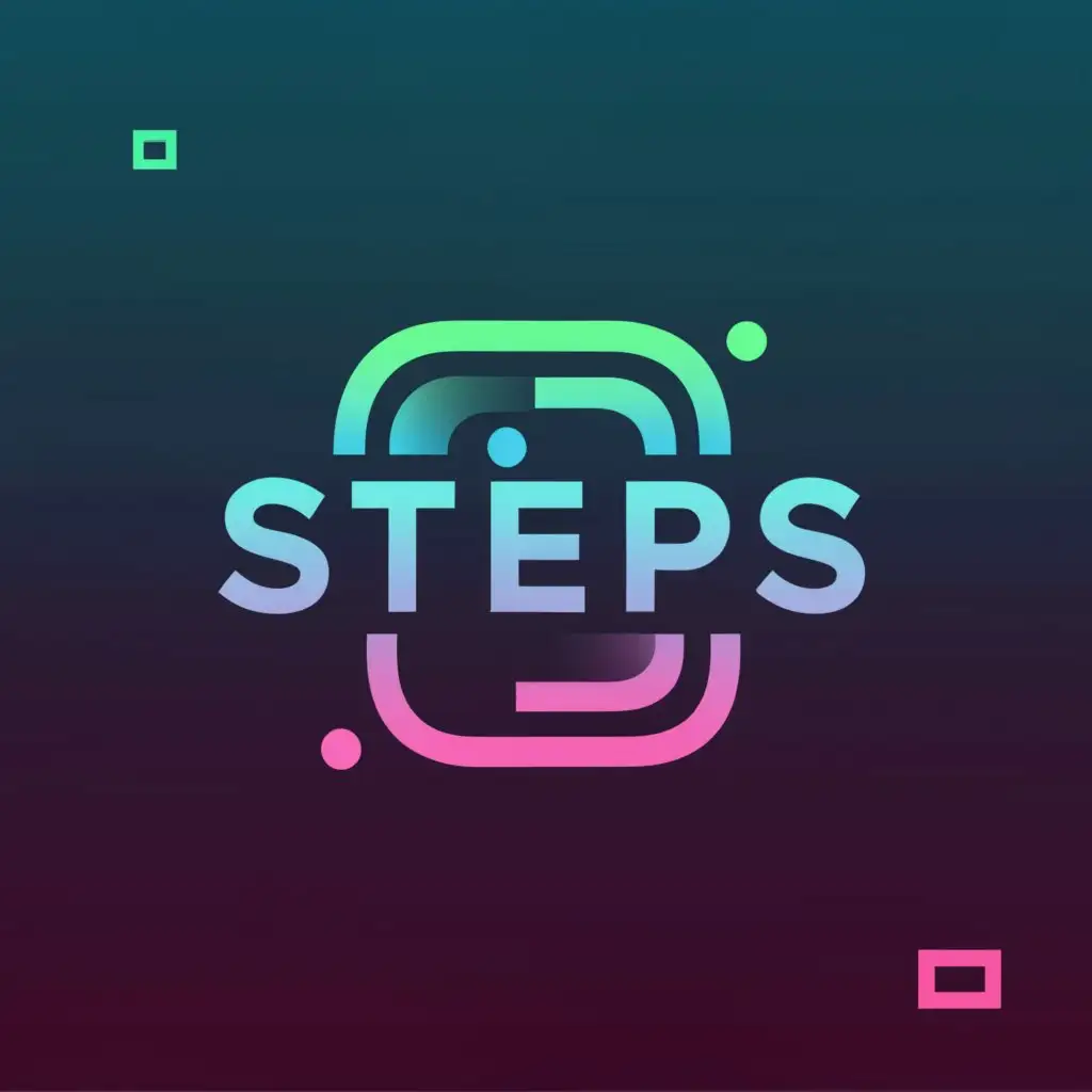 a logo design,with the text "Steps ", main symbol:computer,Moderate,be used in Technology industry,clear background