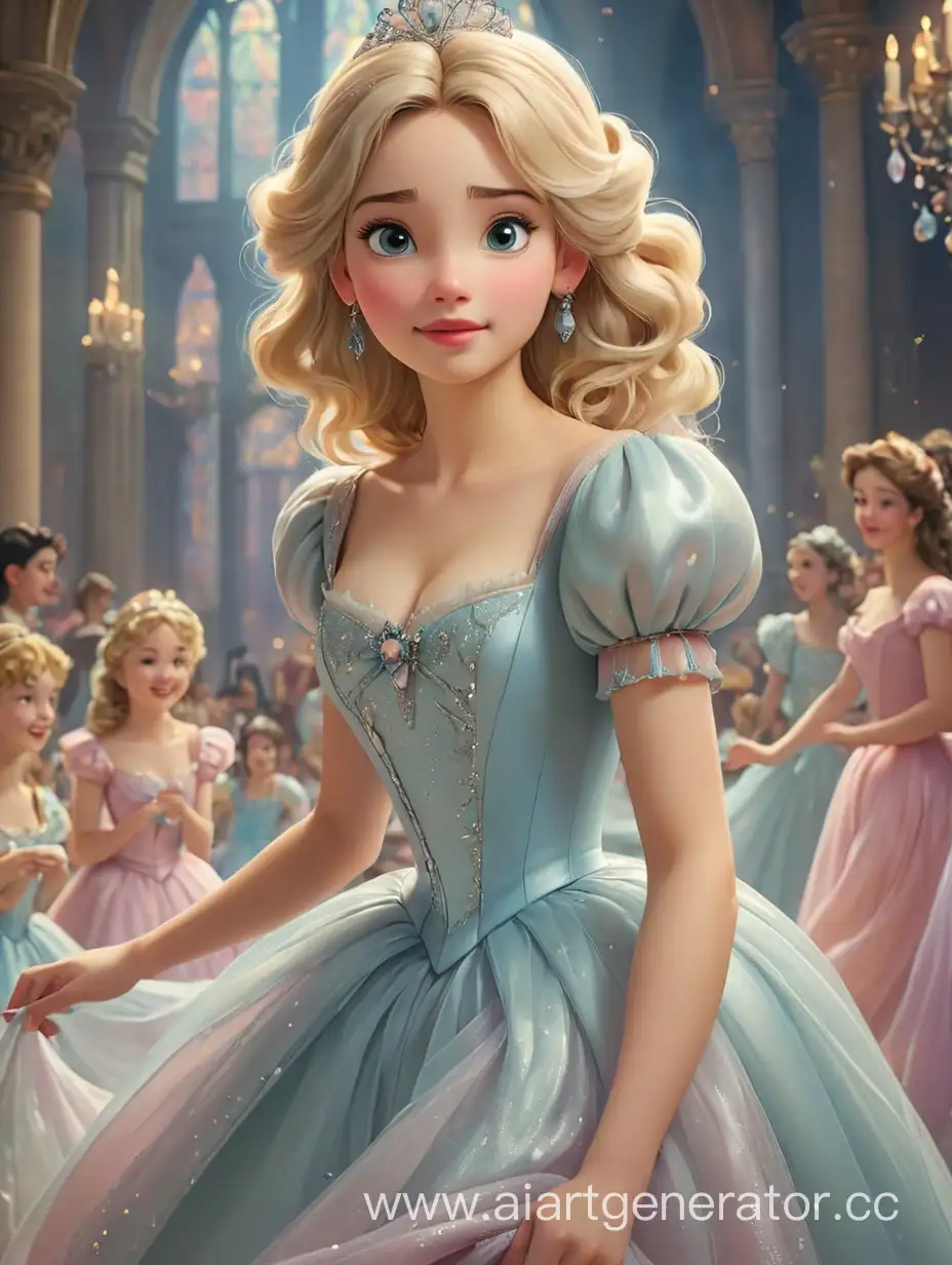 Cinderella-Dancing-at-the-Royal-Ball-Enchanting-Fairy-Tale-Illustration-in-Pastel-Tones
