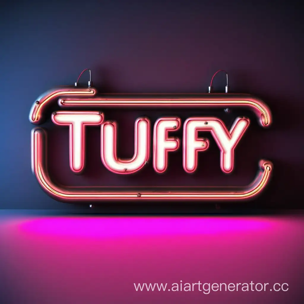 Vibrant-Tuffy-Text-Neon-Light-Illuminated-in-3D