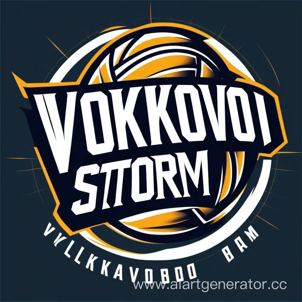 VoykovoStorm-Volleyball-Team-Logo-Dynamic-Ball-with-Thunderous-Energy