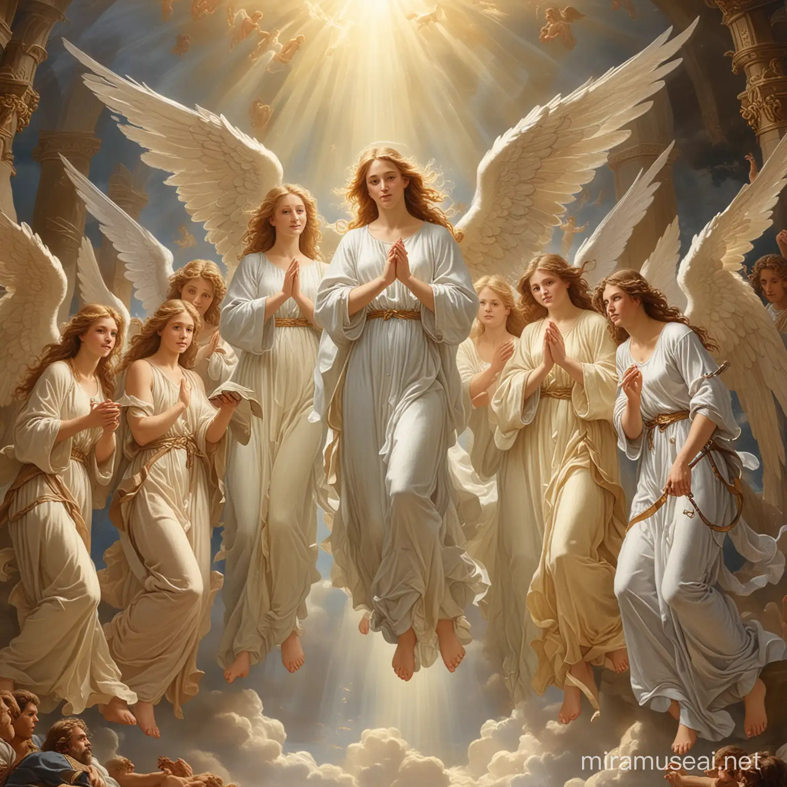 Biblical Depiction of Angels in Heaven
