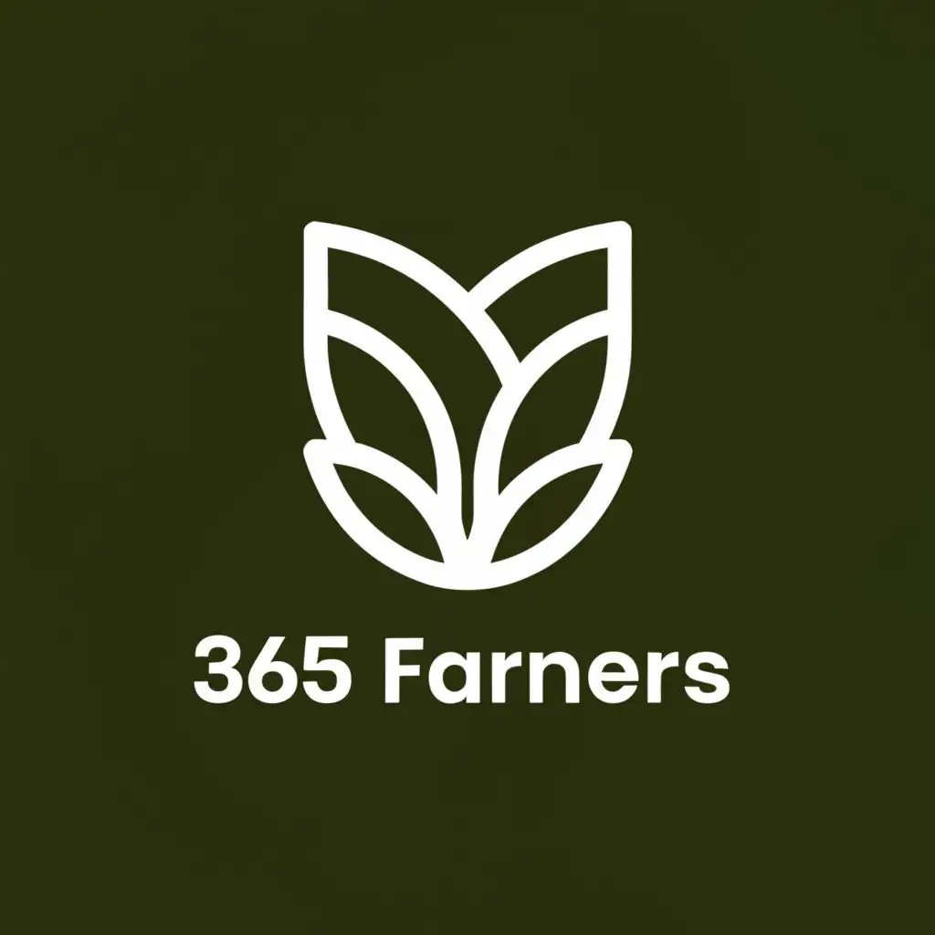 a logo design,with the text "365Farmers", main symbol:Lettuce Leaf,Minimalistic,clear background