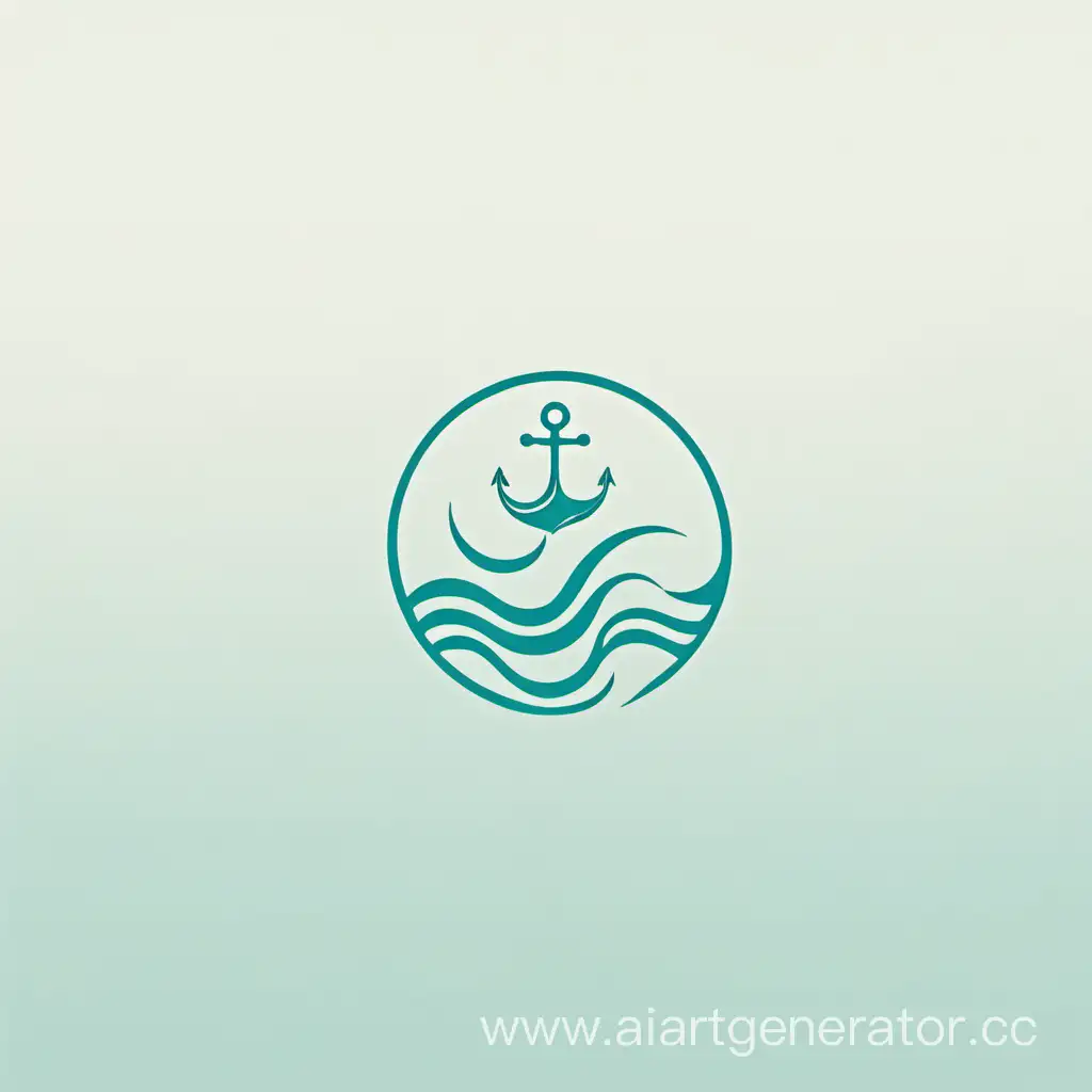 простой и лаконичный логотип для бренда косметики эстетика моря и пляжа 
