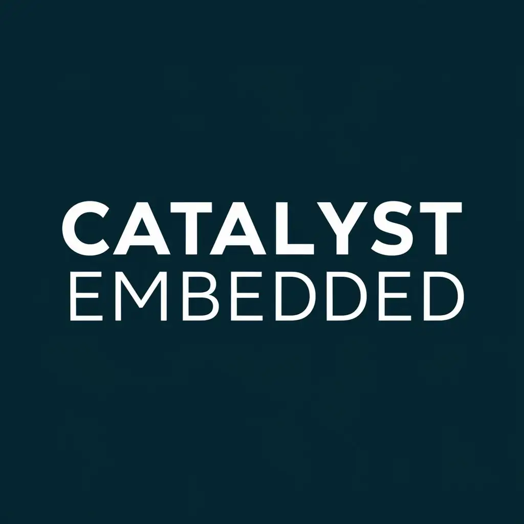 logo, embedded, with the text "Catalyst Embedded", typography, be used in Technology industry
