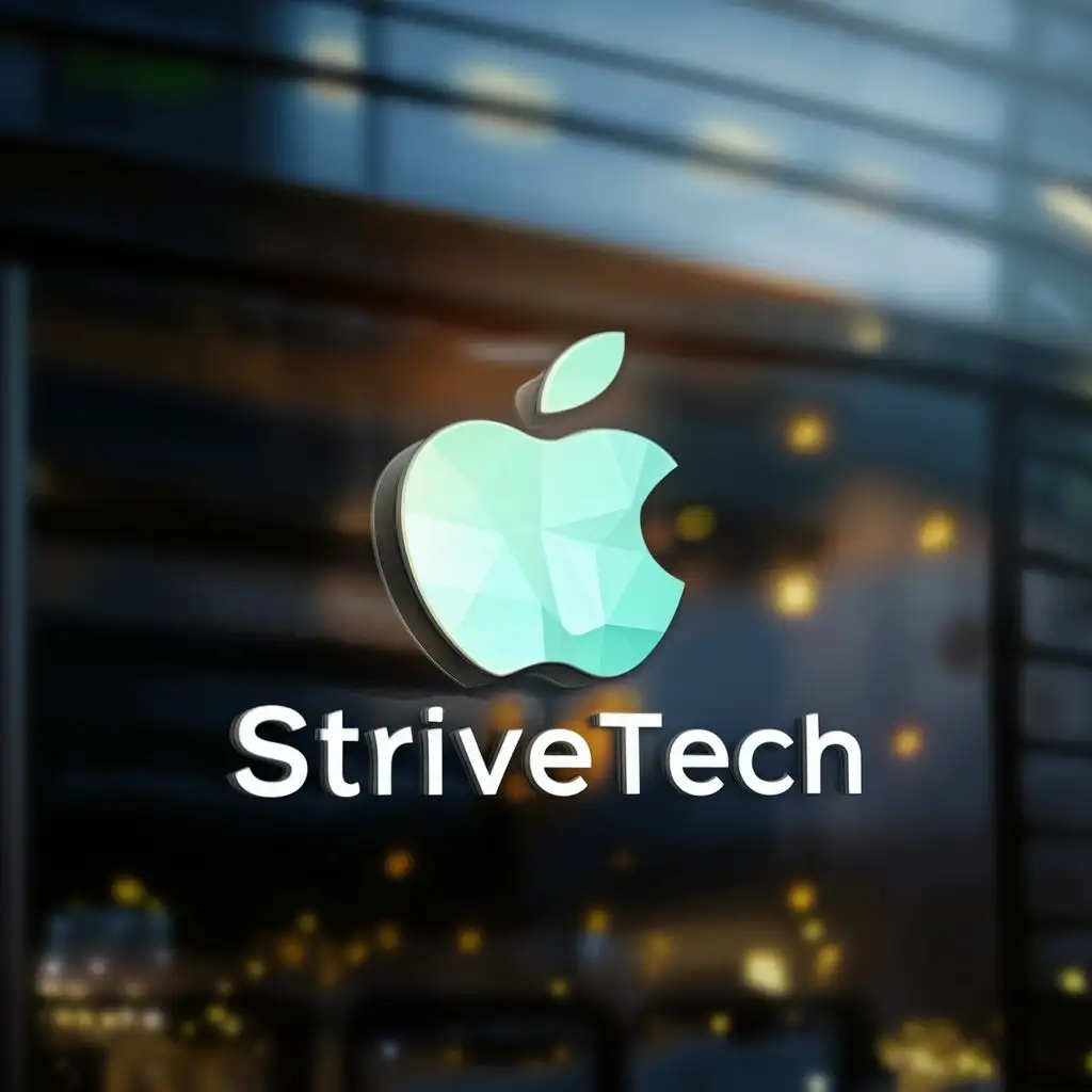 LOGO-Design-For-StriveTech-Futuristic-Apple-Symbolizing-Innovation-and-Progress