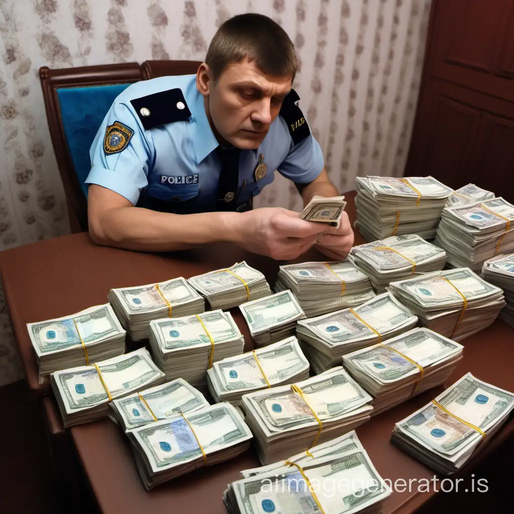 The police caught the guy taking bribes at the dacha