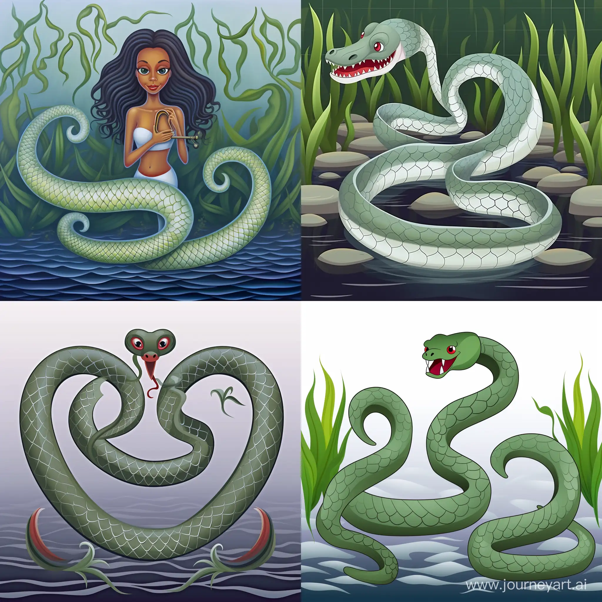 Enchanting-Serpent-of-Love-and-Beauty-in-Green-Waters