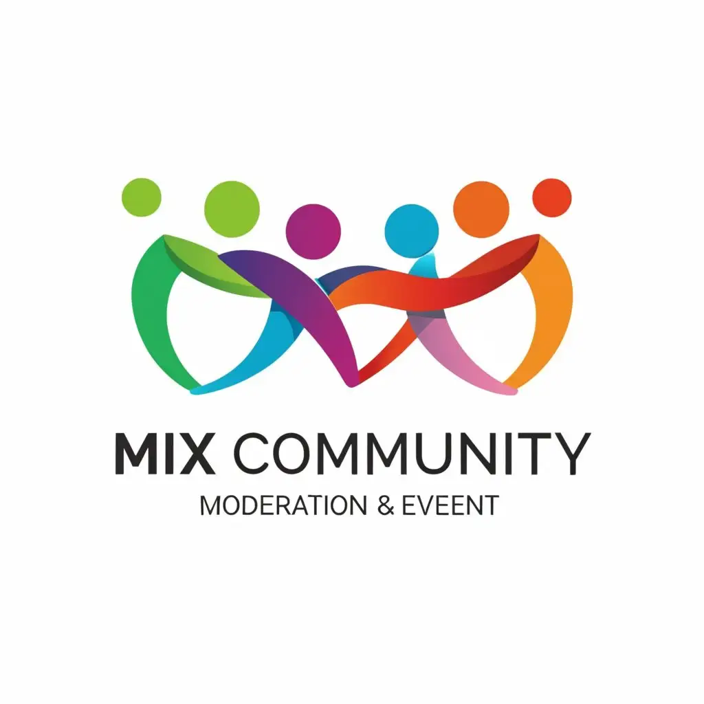 a logo design,with the text "Mix Community", main symbol:Community,Moderate,be used in Events industry,clear background