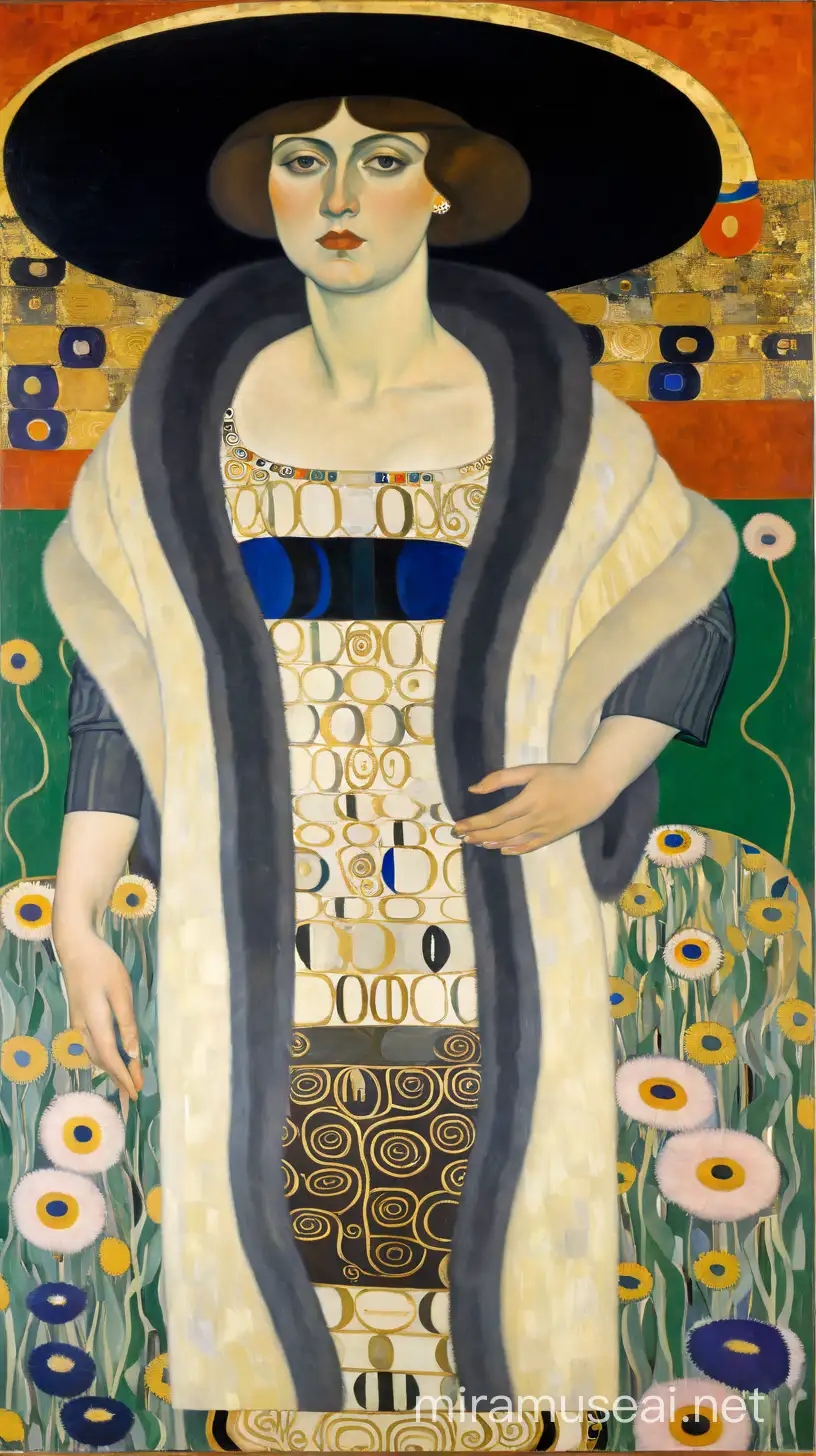 Gustav Klimt Adele Bloch Bauer II MidCentury Portrait