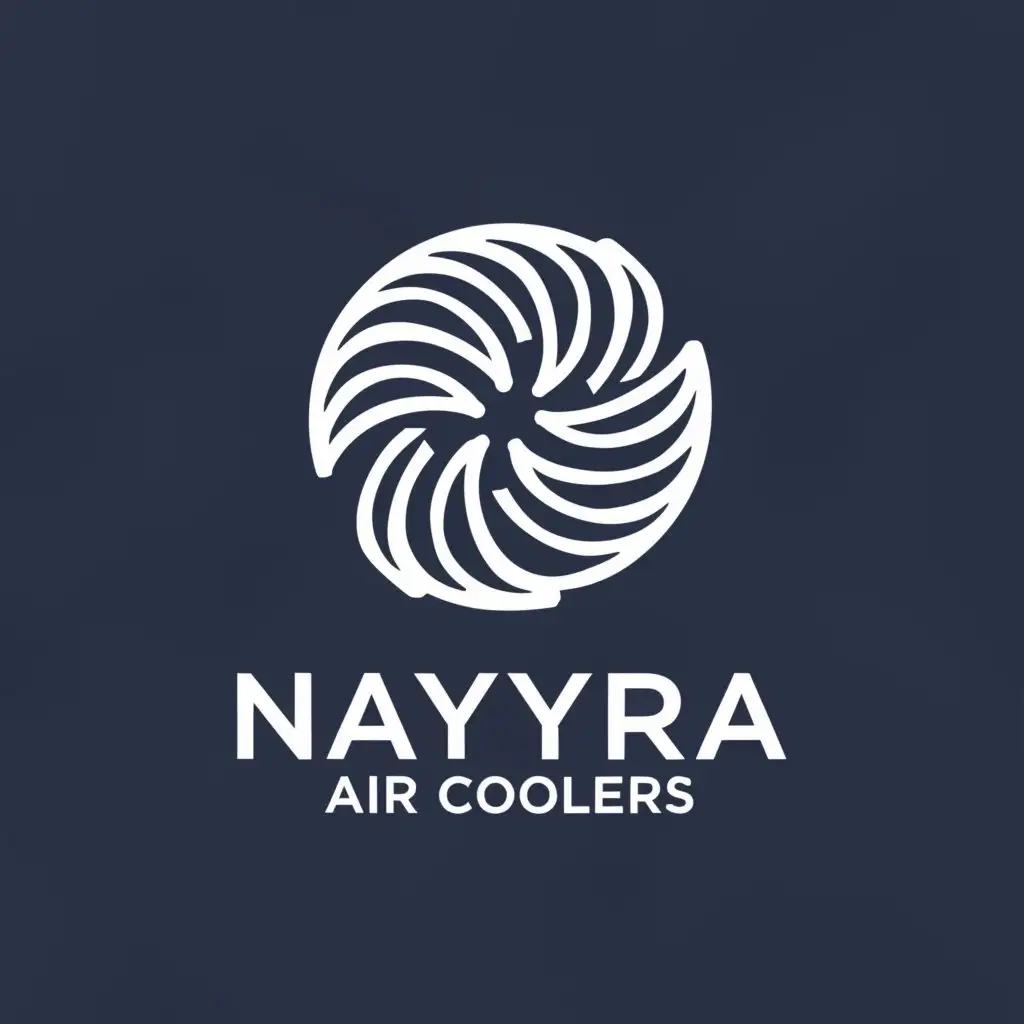 a logo design,with the text "Nayara Air Coolers", main symbol:Wind,Moderate,clear background