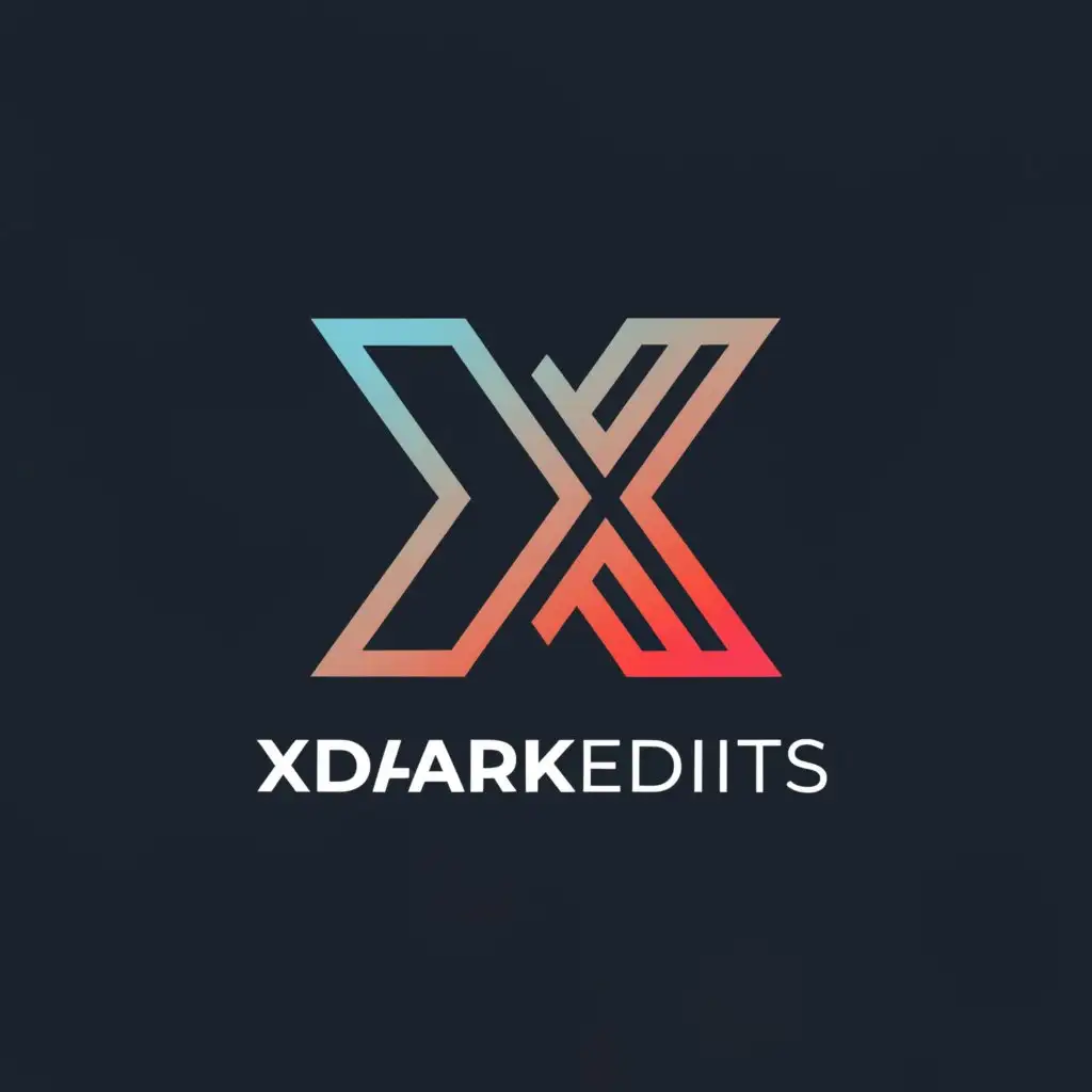 a logo design,with the text "XDarkEdits", main symbol:Any,Moderate,clear background