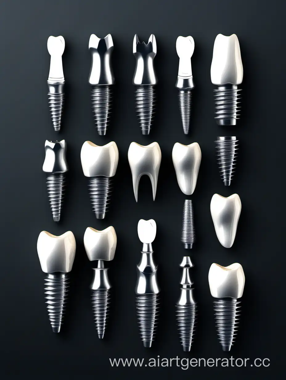 Dental-Implants-on-a-Black-Background-Professional-Dentistry-Concept