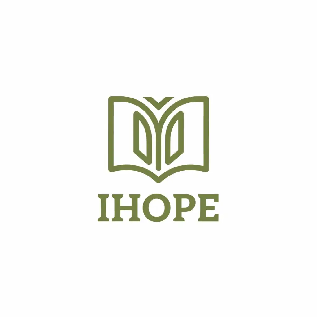 a logo design,with the text "ihope", main symbol:bible,Moderate,be used in Nonprofit industry,clear background