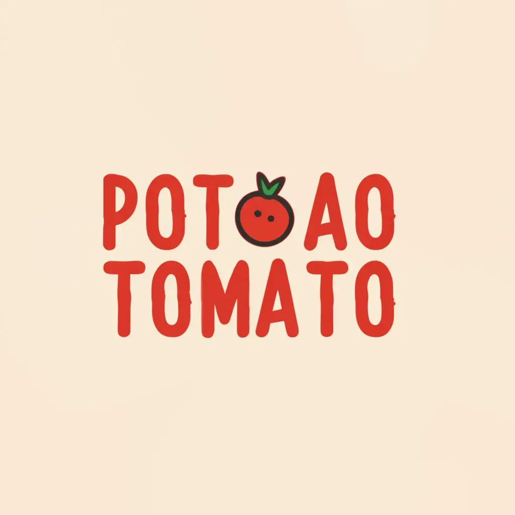 a logo design,with the text 'potato tomato', main symbol:plain text,Moderate, plain background