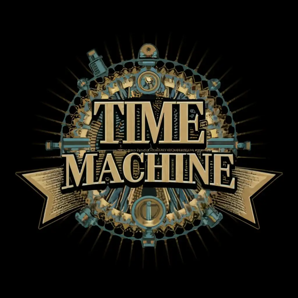 logo, Time Machine, with the text "Time Machine", typography
