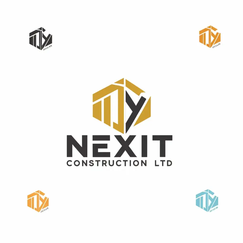 a logo design,with the text "Nexit Construction Ltd", main symbol:Civil work, building, construction,Moderate,be used in Construction industry,clear background