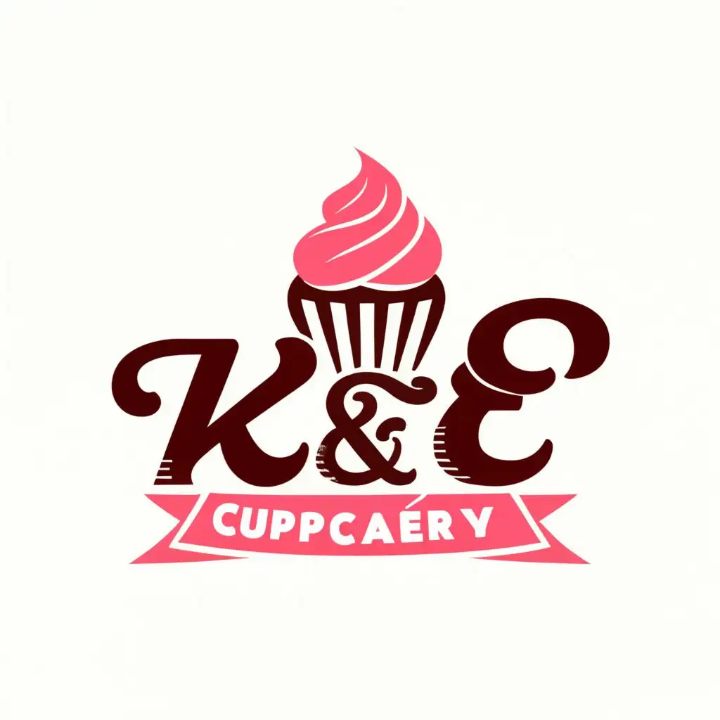 logo, Cupcake, with the text "K & E Cupcakery", typography, be used in Restaurant industry