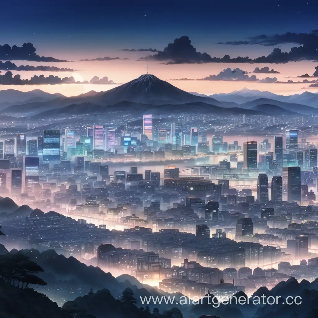 Anime-Cityscape-Viewed-from-the-Mountains