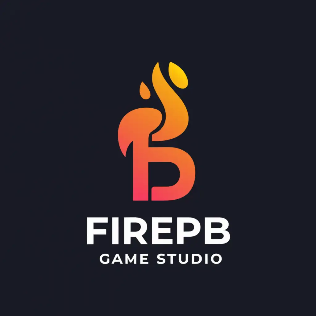 a logo design,with the text ""FirePB"", main symbol:FirePB
Game Studio
,complex,be used in Entertainment industry,clear background