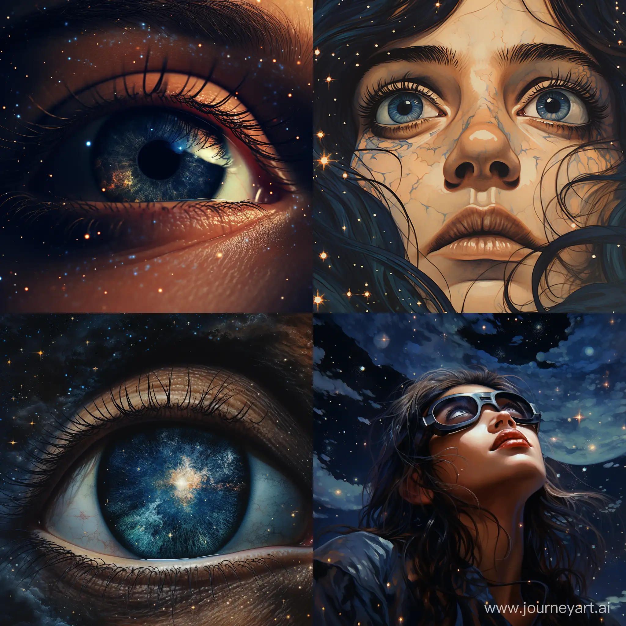 Look up to the stars, they're eyes