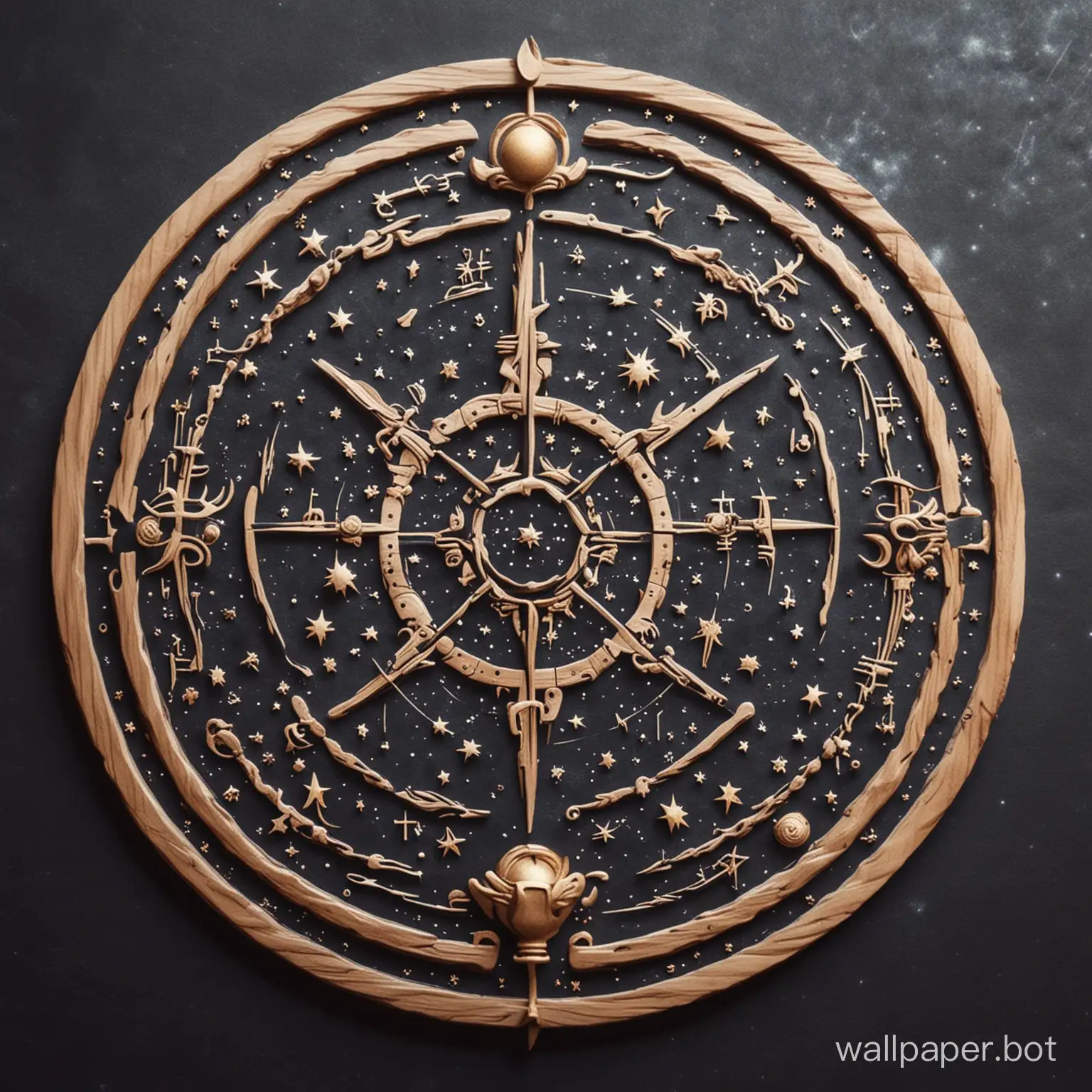 Circular-Astrologer-Logo-Design-with-Cosmic-Elements