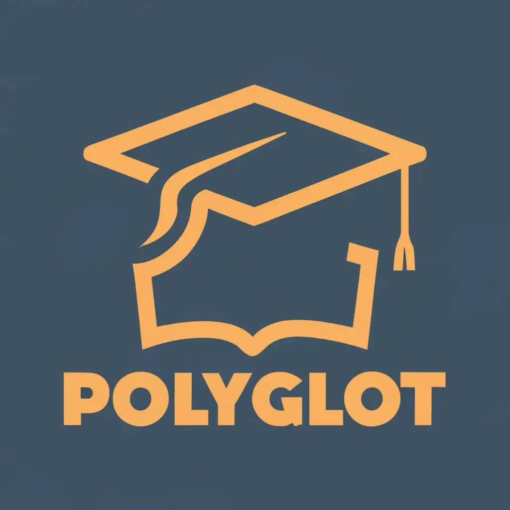 logo, Cambridge hat, with the text "PolyGloT", typography, be used in Education industry