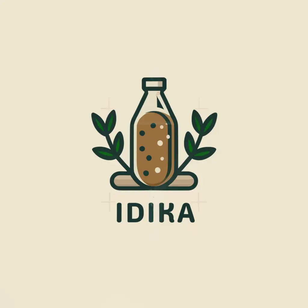 a logo design,with the text "Idika", main symbol:stone/ sugarcane plastic water bottles,Moderate,clear background