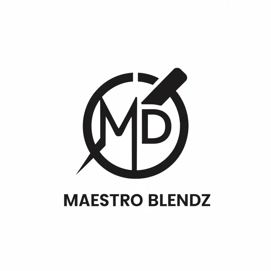 a logo design,with the text "Maestro Blendz", main symbol:MB letter integrated razor blade logo,Minimalistic,be used in Beauty Spa industry,clear background