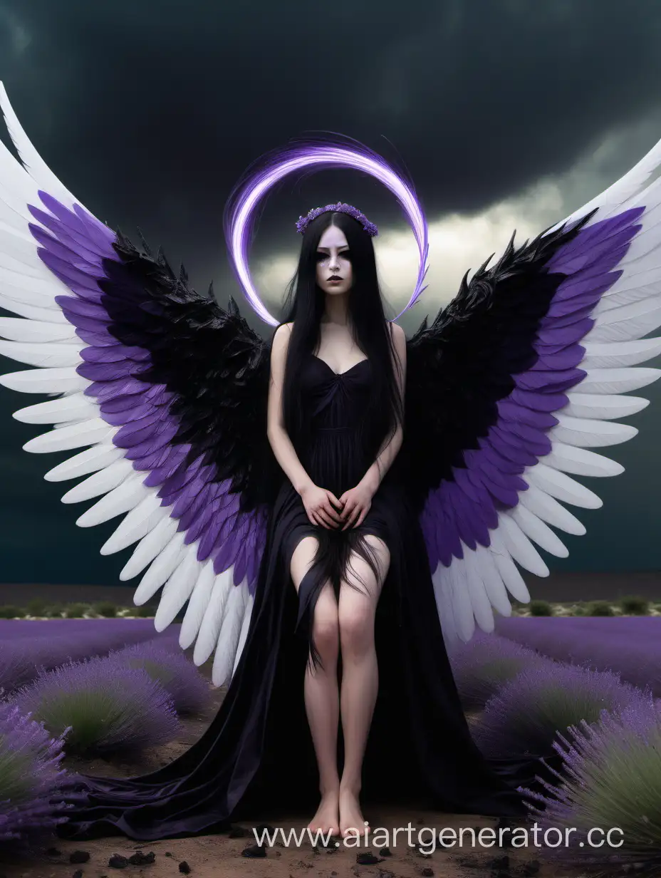 Enigmatic-Angelic-Figure-in-Ethereal-Black-Attire-on-Scorched-Earth