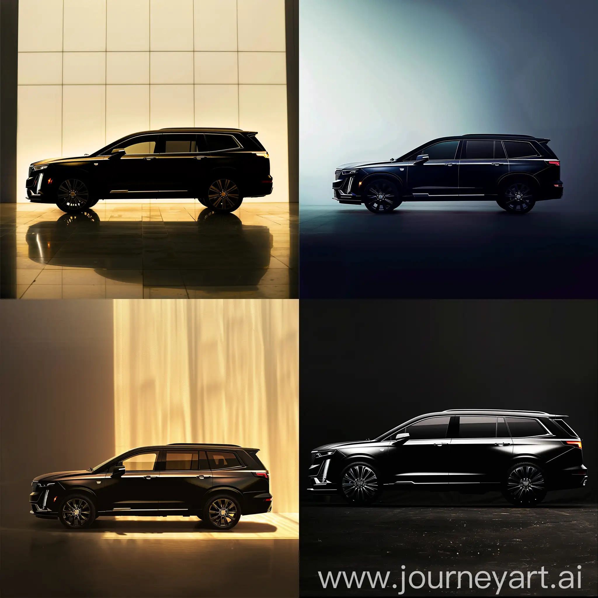 Elegant-Side-View-of-Cadillac-XT6-Car-Silhouette