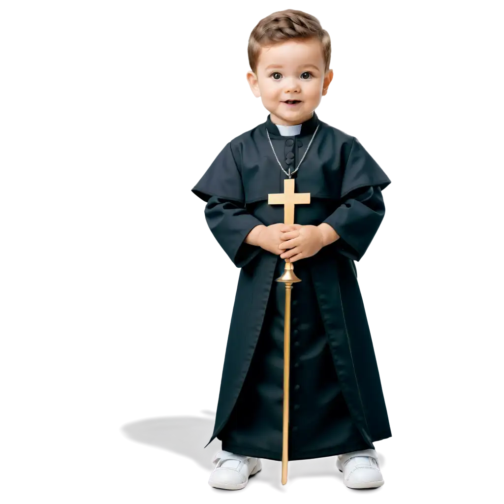 A cute priest infant