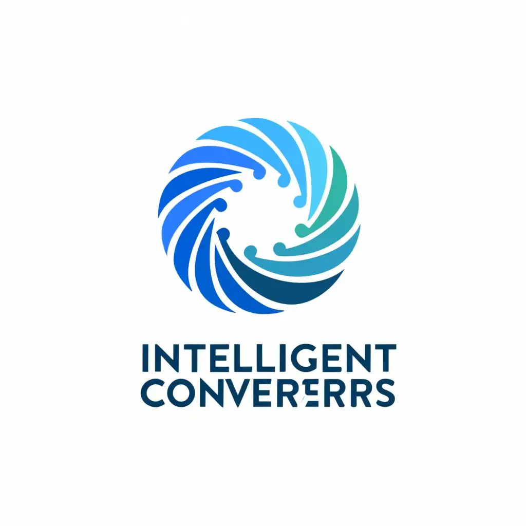 a logo design,with the text "Intelligent Converters", main symbol:spiral,complex,be used in Technology industry,clear background