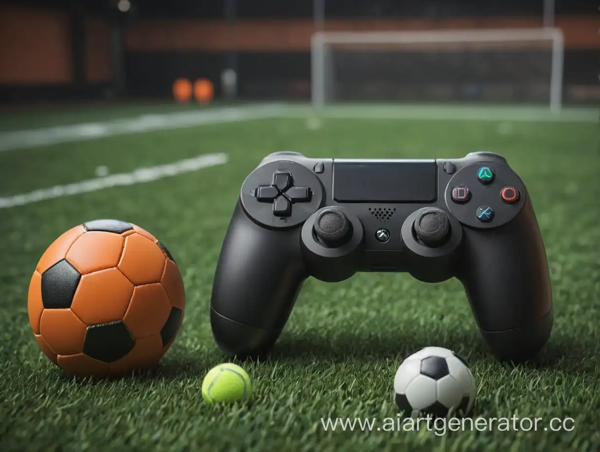Digital-Football-Game-with-Ball-and-Gamepad